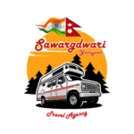 red and orange vintage campervan travel logo (2)